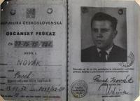 Fake identity card issued by CIC for espionage activities on the territory of Czechoslovakia