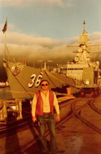 Tour of U.S. aircraft carrier in the San Francisco Bay. The state of California, San Francisco 1984.