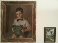 Pan Josef Drašnar vyobrazen jako malý chlapec