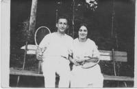 Grandparents at top of their tennis career. Grandfather was nominated to Olympic games with discus throw.