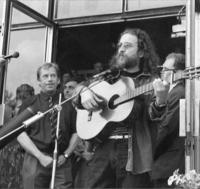 Concert in demonstation at Letná in the 1989