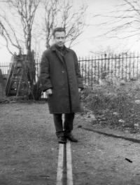 Otto Šimko v Londýne na nultom poludníku v roku 1961