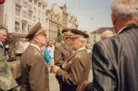 Witness with colonel Flak, celebration of the 50th anniversary of the invasion of the Allies to Europe, Pilsen 14th May 1994