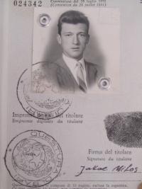 Passport photo with Miloš personal data