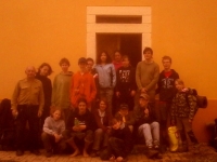 Hadži with scouts and girl scouts of "Jožka Knapp" centre Plzeň