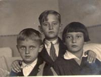 Boris Masník with his brothers