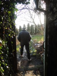 Václav Brůna na zahradě