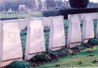 Military Cemetery in St. Omer-France. 199 soldiers and officers of the Czechoslovak foreign army lost their lives at Dunkerque.