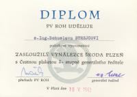 The Honored Inventor of Škoda Pilsner 1982