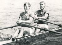 Double scull Josef Straka (in the front) and Vladek Lacina (in the back), 1974