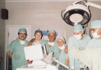 In hospital, 1997, Aviva fourth from left