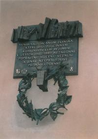 Plaque in Memory of the Victims of Communism, Town Hall, Zlín, 2005
