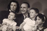 Pavla Kováčová with her husband and children