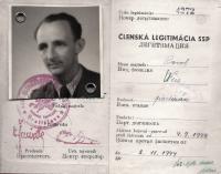 Identification card of Pavel Weisz/Kováč