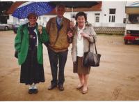 His mother with German archaeologists, Schleswig 1993