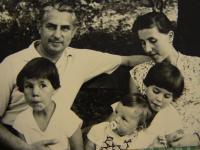 Vlasta Černá as a child with her family