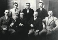 Grandfather Josef Vlk, first row second from right, with editorial board of Hlas Volyně magazine