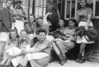 With a group of girls from RAD, a trip near Jelenia Gora, 1944