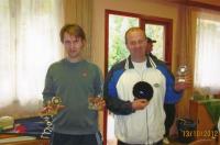 x15.	Mirek Jirounek  (vpravo) se svým kolegou zvítězili v turnaji ve čtyřhře  v tenisu – areál LTC Mladá Boleslav v lesoparku Na Štěpánce - 2012