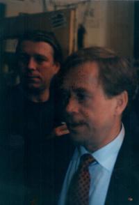 Jiří Chmel with Václav Havel
