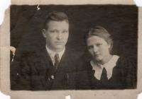 Jevdokie Kepková se svým prvním manželem, počátek 40. let