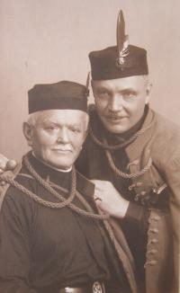 Grandpa Jan Prokeš in sokol dress