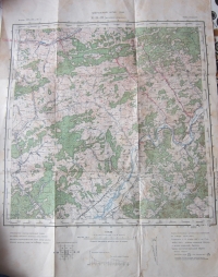 Mapa, podle které se údajně pohybovala ke Vsetínu sovětská vojska