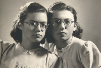 Zděnka and her twin sister Eva