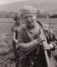 Volunteer Builders' Brigade in the Šumava Mountains, 1955 - 1956. Franta Veber, also known as Kujva