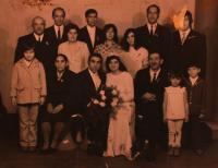 Wedding photo - the Gabčo family, Rotava, 1973