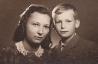 A photo of Miluška and her brother Karel that their mother had with her while imprisoned in the Small Fortress at Terezín