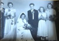 Wedding of Marie and Ignác Žerníček in 1951