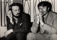 1969, Pilsen, the witness (left) with Juraj Jakubisko during the Finale film festival
