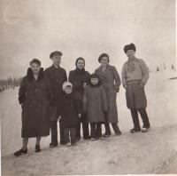 Before leaving the USSR, 1938, parents and their friends