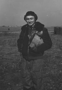 Zbyněk Čeřovský jako pilot 45. dpzlp, 1958