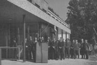 Speech during the opening of a new school building in Kladruby, 1973