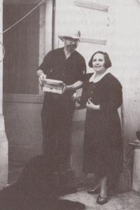 S Ivanem M. Jirousem na křtu knihu Přetlak, 1991