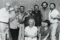 Vaclav Danek with colleagues in Czech Radio in 90's