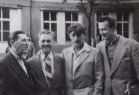 Miloslav Jares, Otakar Cernoch, Viktor Nekrasov a Vaclav Danek (from left)
