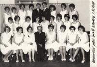 Graduation ball, Miriam in middle row third from the left