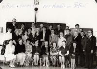 At school reunion in 1982 (Josef Tvrzník in the top row - third from the right)