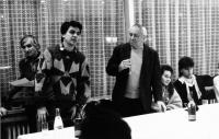 Fabinger – meeting with Miroslav Horníček 1989