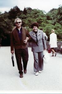 With his wife in Prague, about 1963