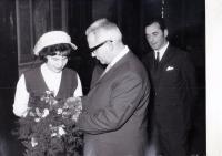 The second wedding with the first wife, Roztoky, 1969