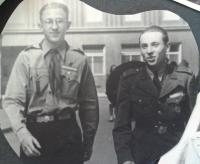 Miroslav Soukup on the right, Scout in 1945