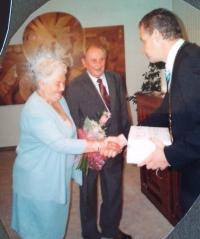 Miroslav Soukup with wife at their golden wedding in 2010