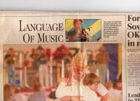 Článok kalifornských novín z jazzového festivalu v roku 1992 o T&R Band 