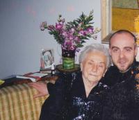 David Kabzan with his grandmother Dr Zdena Kabzanová