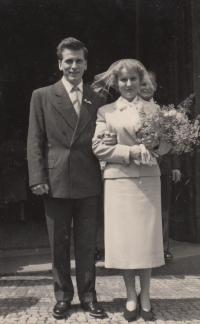 Hana Krušinová svatba 1956