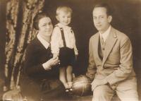 Zdeněk Hříbal with His Parents